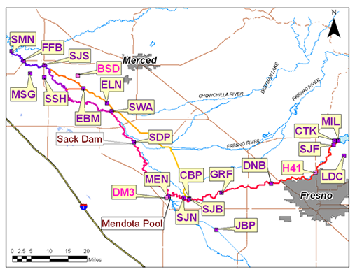 map of gage stations